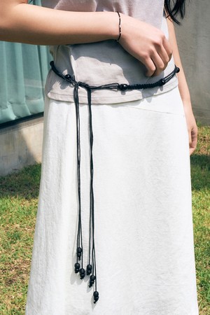 Twist Wood Belt (Black)