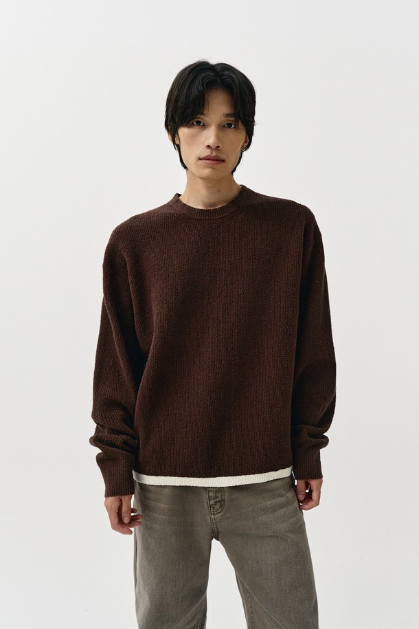 THE KNIT COMPANY - 스웨터 - 텍스처드 크루넥 니트 3color