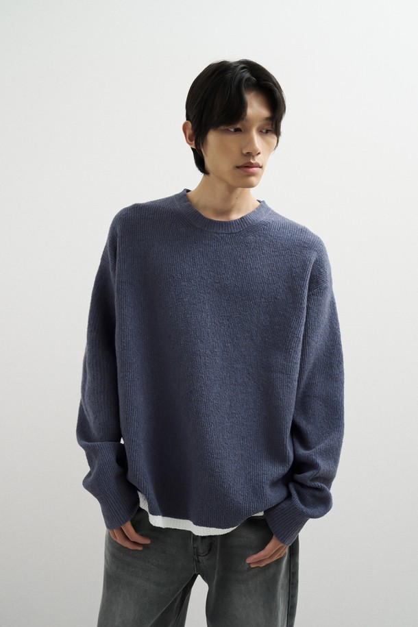 THE KNIT COMPANY - 스웨터 - 텍스처드 크루넥 니트 3color