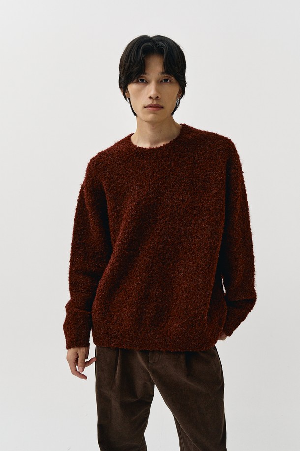 THE KNIT COMPANY - 스웨터 - 소프트 부클 크루넥 니트 6color