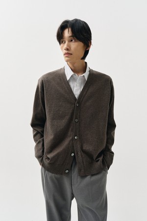 울 블렌드 브이넥 가디건