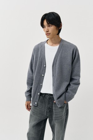 울 블렌드 브이넥 가디건