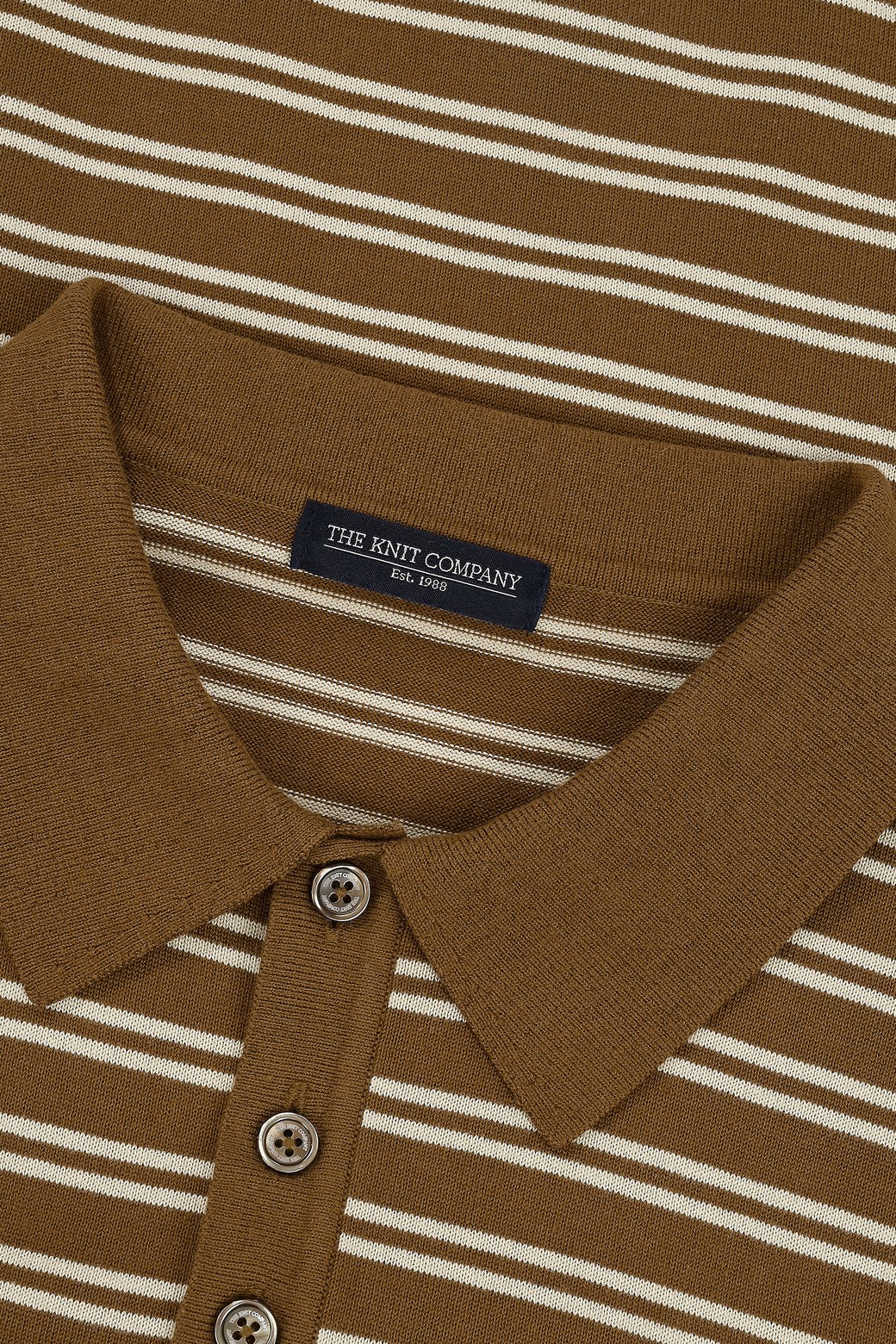 THEKNITCOMPANY - 스웨터 - (M) 오레아 스트라이프 폴로 니트 2color