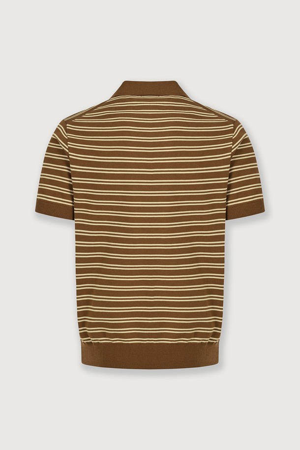 THEKNITCOMPANY - 스웨터 - (M) 오레아 스트라이프 폴로 니트 2color