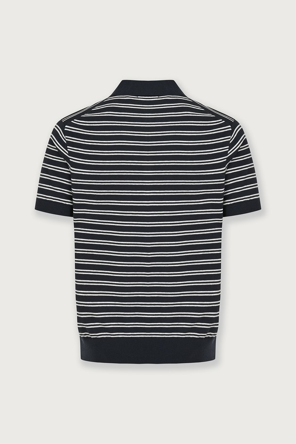 THEKNITCOMPANY - 스웨터 - (M) 오레아 스트라이프 폴로 니트 2color