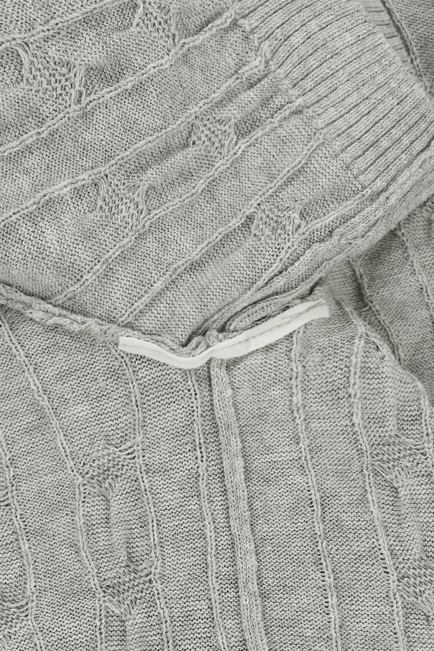 THEKNITCOMPANY - 스웨터 - (M) 오레아 케이블 폴로 니트