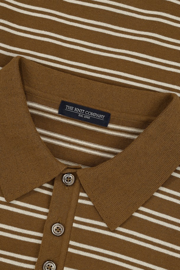 THEKNITCOMPANY - 스웨터 - (M) 오레아 스트라이프 폴로 니트 2color