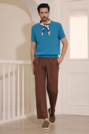 (M) 소프트 실크 블렌드 케이블 니트 2color