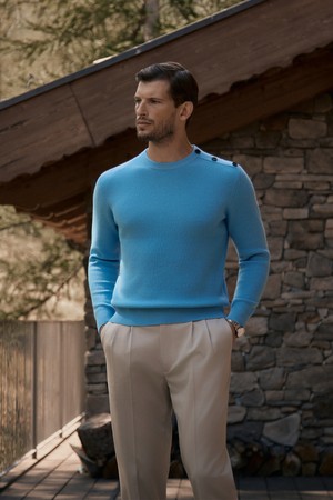 (M) 안테이 캐시미어 버튼 크루넥 3color