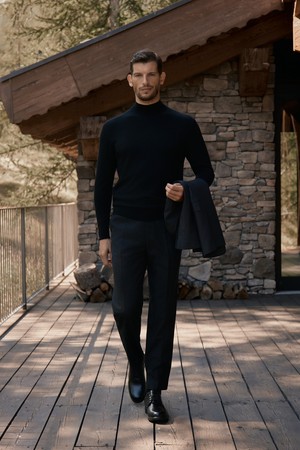 (M) 세르비노 울 슬랙스 [벨루가 차콜]