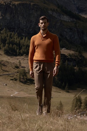 (M) 발투르 울 숄카라 스웨터 3color