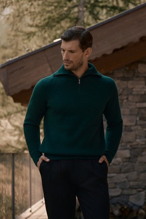 (M) 안테이 캐시미어 지퍼 스웨터 2color