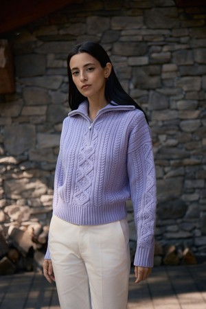 (W) 안테이 캐시미어 지퍼 스웨터 2color