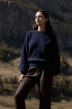 (W) 마엔 로얄 알파카 크루넥 3color