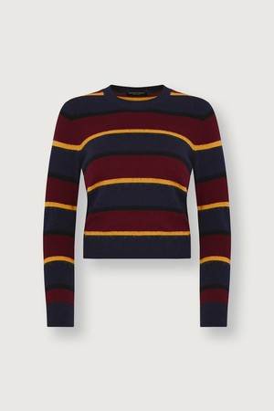 (W) 안테이 캐시미어 스트라이프 스웨터 [프러시안 네이비]