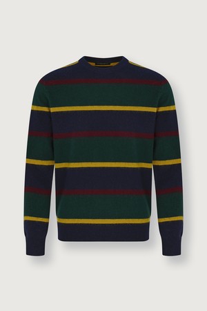 (M) 안테이 캐시미어 스트라이프 스웨터 [프러시안 네이비]