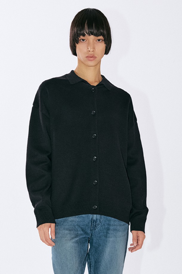 EZIO - 가디건 - Buttons Collar Knit Cardigan