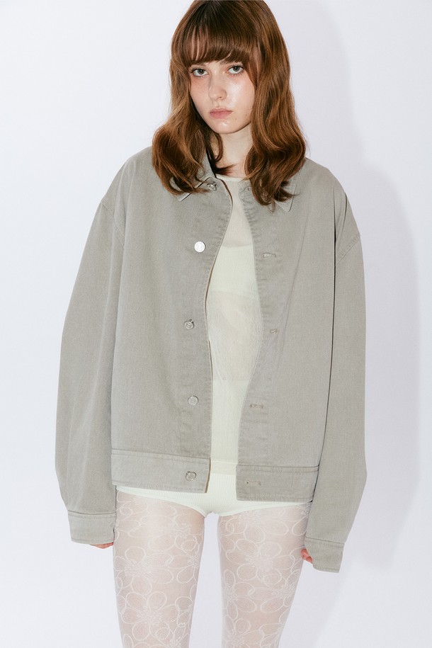 EZIO WOMEN - 자켓 - Flaneur Washed Denim Jacket - Beige