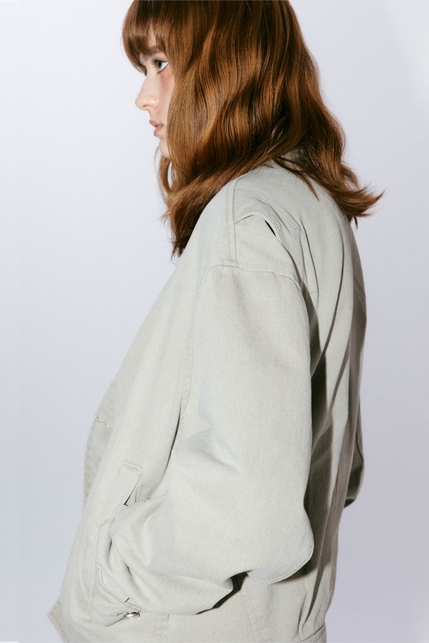 EZIO WOMEN - 자켓 - Flaneur Washed Denim Jacket - Beige