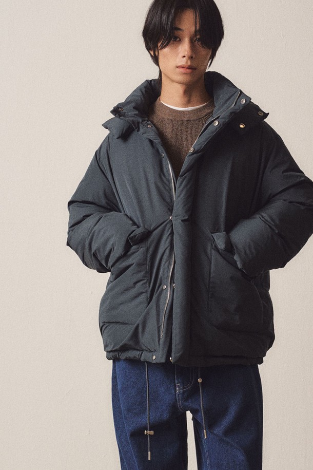 EZIO - 다운/패딩 - Detachable Hood Duck Down Puffa Padding Jumper