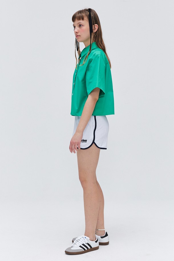 EZIO WOMEN - 셔츠 - Wide Crop Half Shirts - Green