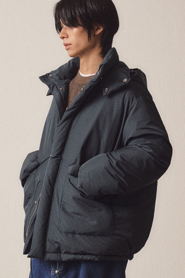 EZIO - 다운/패딩 - Detachable Hood Duck Down Puffa Padding Jumper