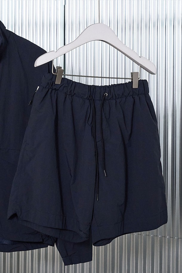 EZIO - 하프팬츠 - Diagonal Banding Half Pants_Navy