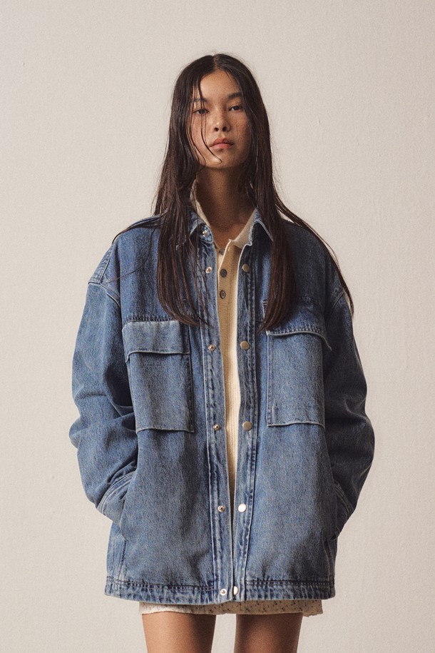 EZIO WOMEN - 자켓 - W Hidden Blue Denim Shirket