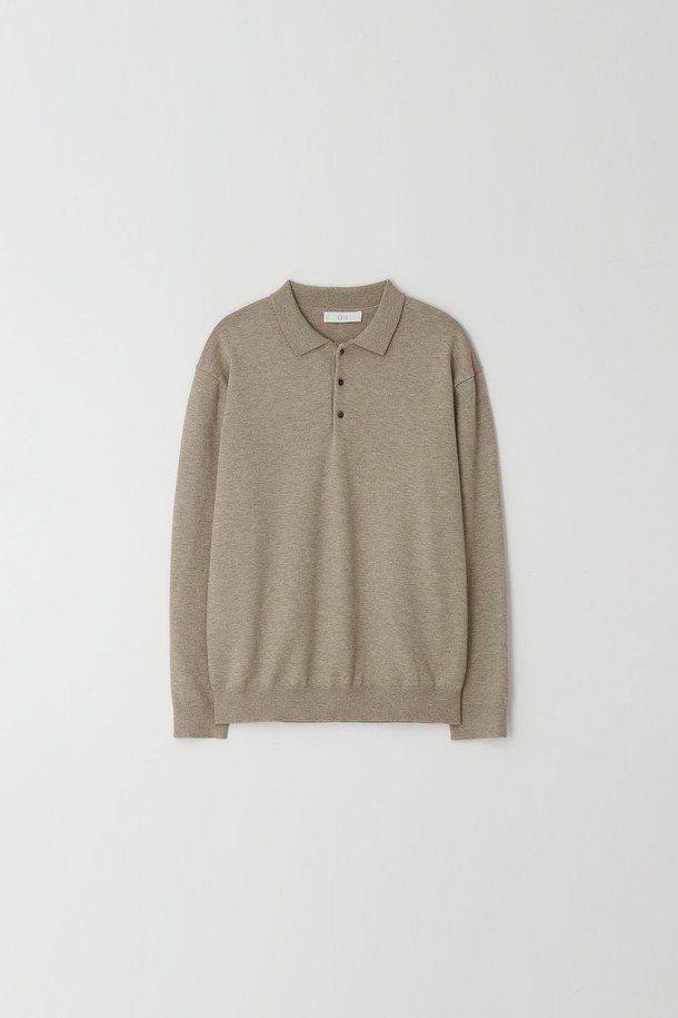 EZIO - 스웨터 - 3 Buttons Collar Knit_Beige