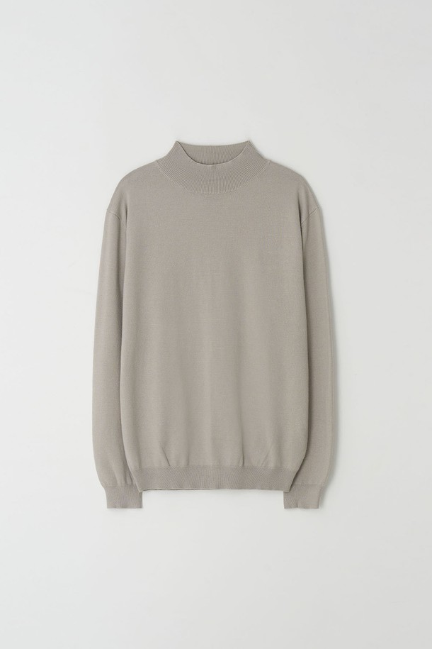 EZIO - 스웨터 - Standard Fit Basic Half-Turtleneck_Camel