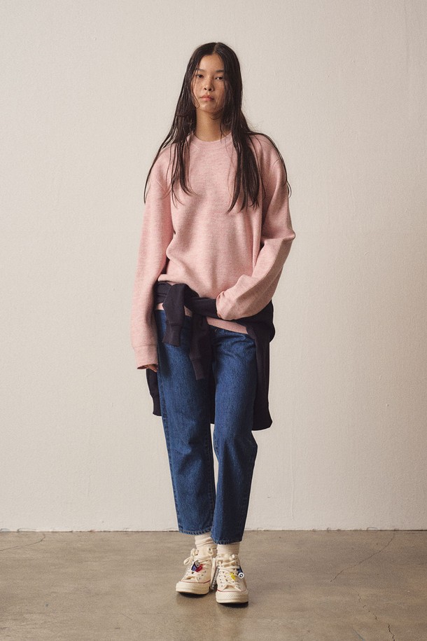 EZIO WOMEN - 스웨터 - W Soft Filling Round Knit_Pink