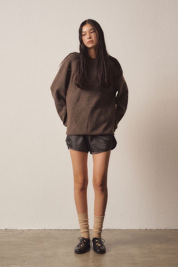 EZIO WOMEN - 스웨터 - W Soft Filling Round Knit_Brown