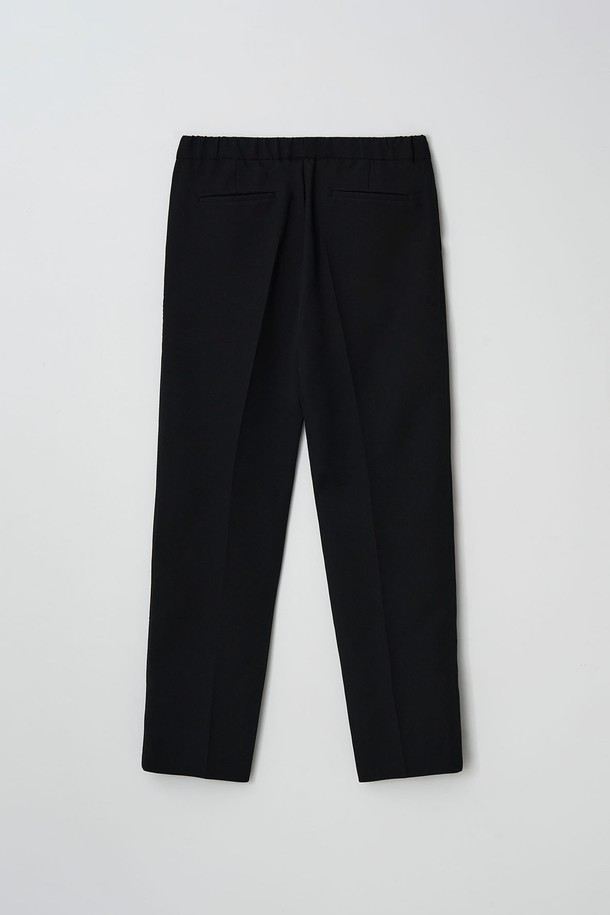 EZIO - 슬랙스/수트팬츠 - Semi-wide One-tuck Banding Pants_Black