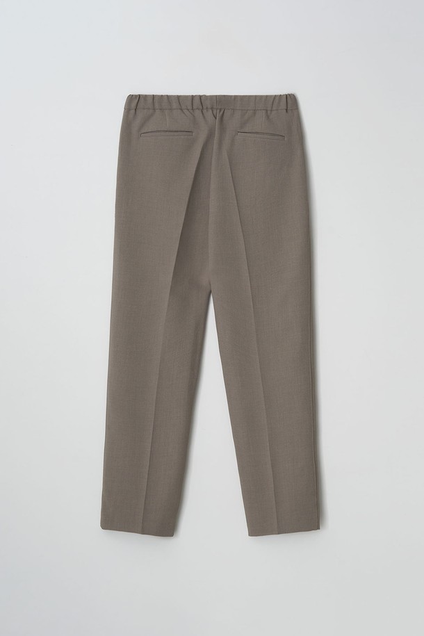 EZIO - 슬랙스/수트팬츠 - Semi-wide One-tuck Banding Pants_Beige