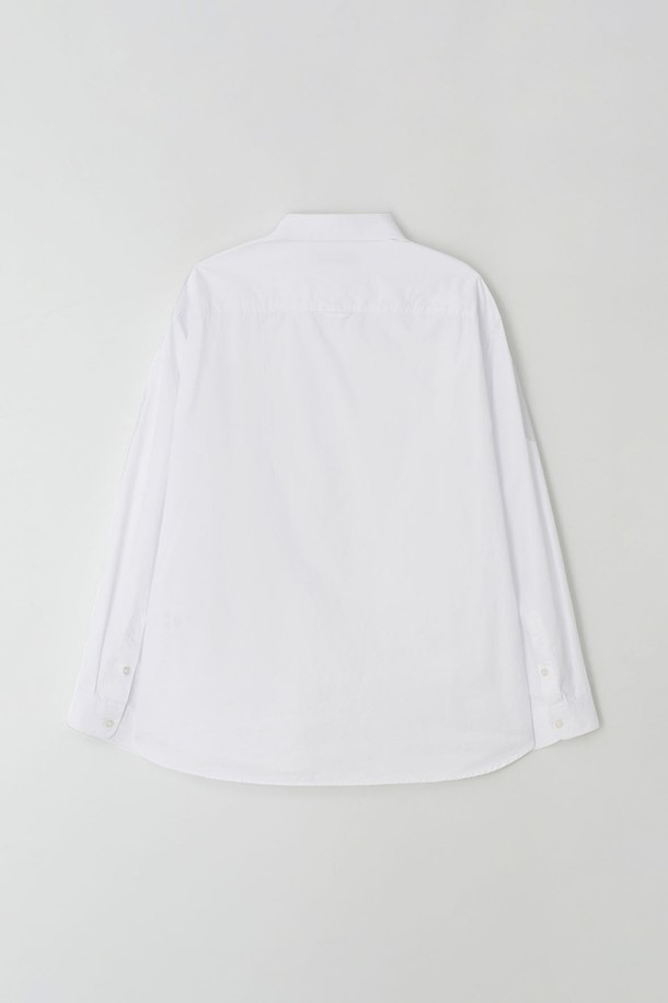 EZIO - 긴팔셔츠 - Simple Oversize twill shirt_White