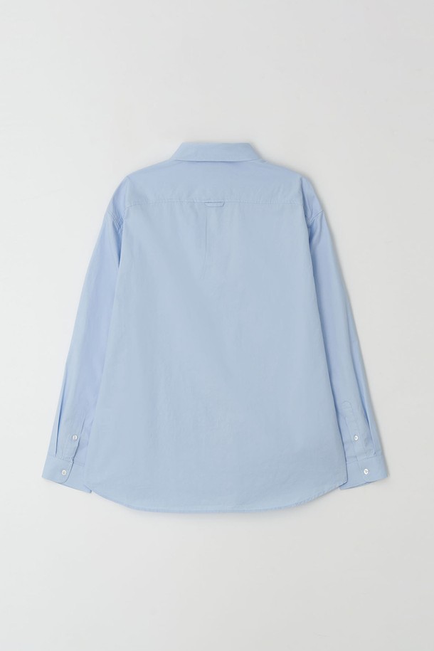 EZIO - 긴팔셔츠 - Simple Oversize twill shirt_Sky Blue