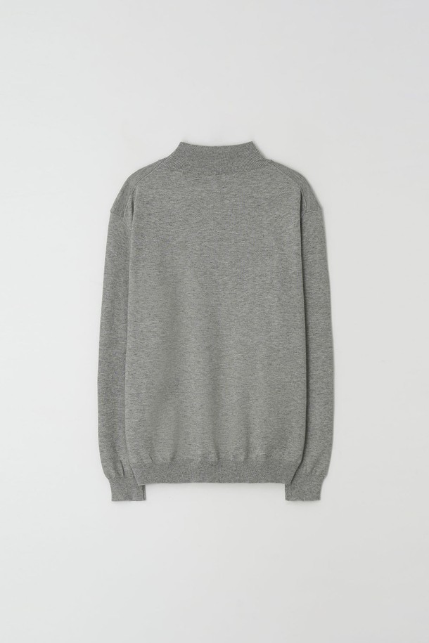 EZIO - 스웨터 - Standard Fit Basic Half-Turtleneck_Grey