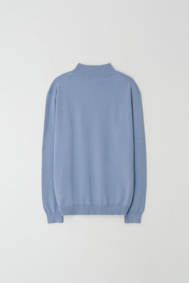 EZIO - 스웨터 - Standard Fit Basic Half-Turtleneck_Sky Blue