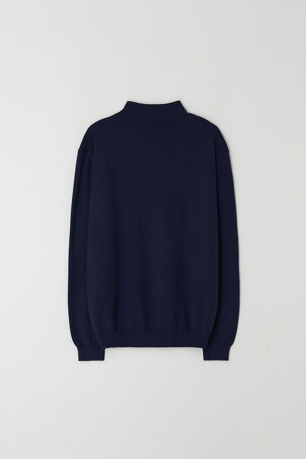 EZIO - 스웨터 - Standard Fit Basic Half-Turtleneck_Navy