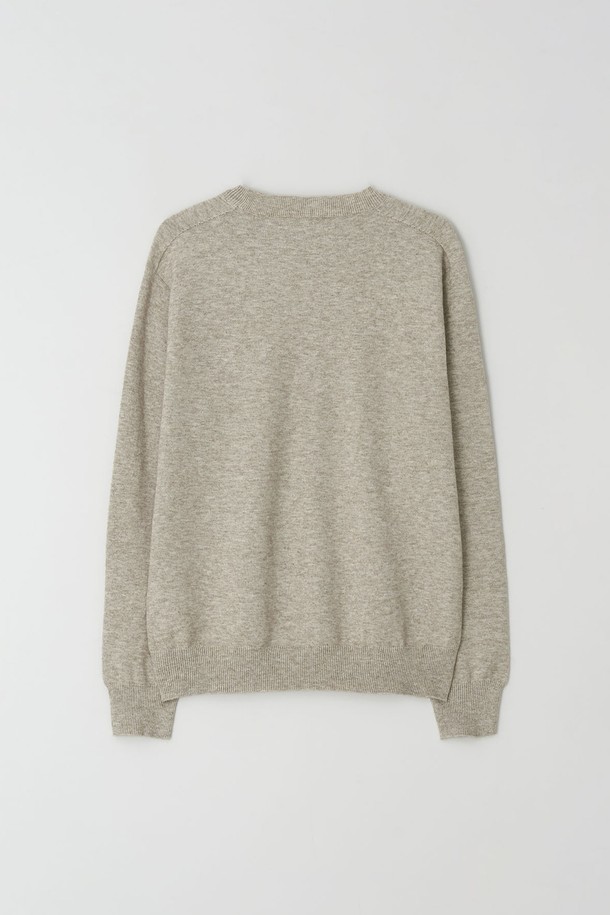 EZIO - 스웨터 - Wholegarment Cashlike Round Knit_Beige