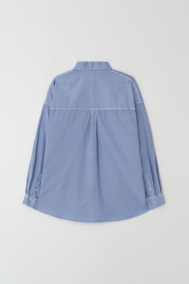 EZIO WOMEN - 셔츠 - W Vintage Pigment Casual Shirt_Sky Blue