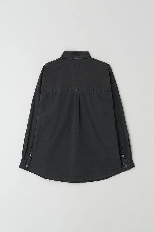 EZIO WOMEN - 셔츠 - W Vintage Pigment Casual Shirt_Charcoal