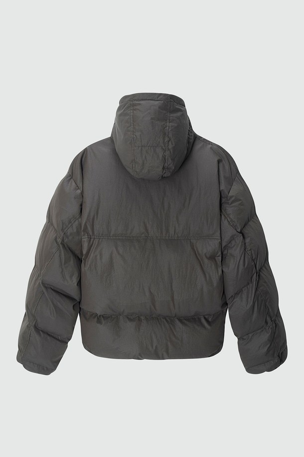 EZIO - 다운/패딩 - Mountain Short Puffer hoodie Padding_Charcoal