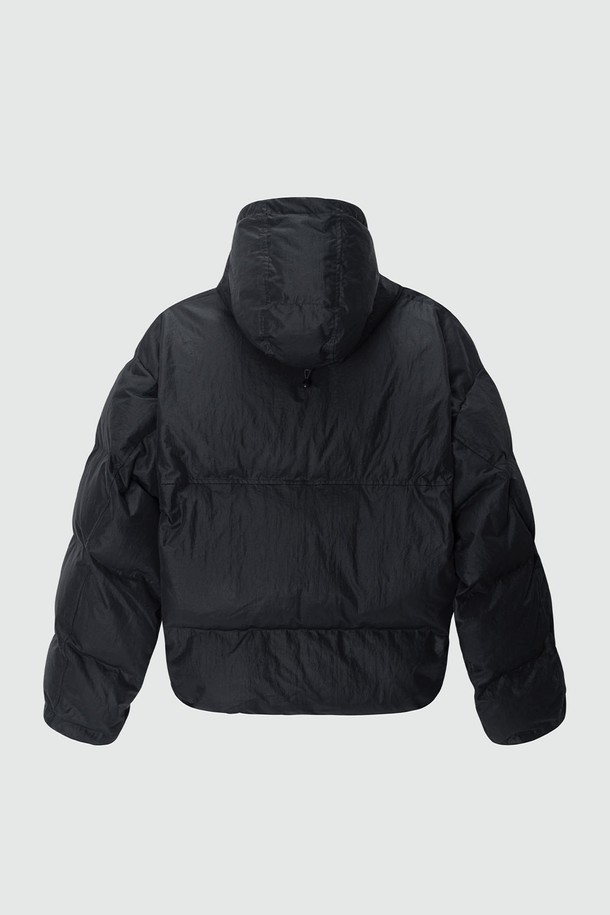 EZIO - 다운/패딩 - Mountain Short Puffer hoodie Padding_Black