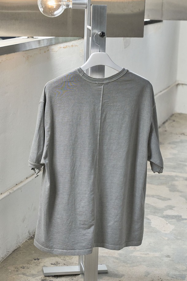 EZIO - 반팔티셔츠 - Vintage Pocket T-Shirt_Grey