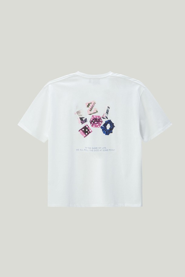 EZIO - 반팔티셔츠 - Graphic T-Shirt_White Dice