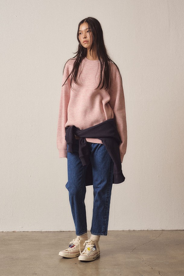 EZIO WOMEN - 스웨터 - W Soft Filling Round Knit_Pink