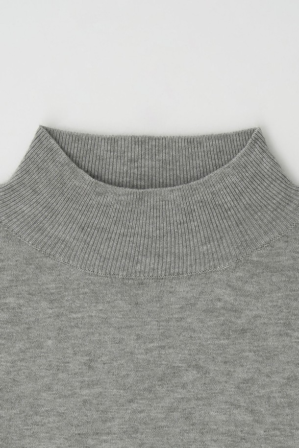 EZIO - 스웨터 - Standard Fit Basic Half-Turtleneck_Grey