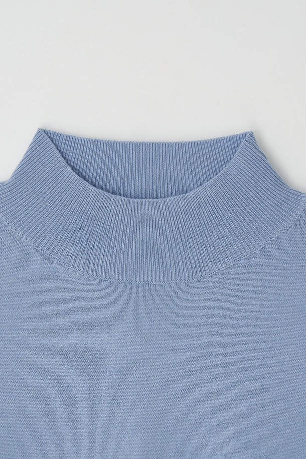 EZIO - 스웨터 - Standard Fit Basic Half-Turtleneck_Sky Blue