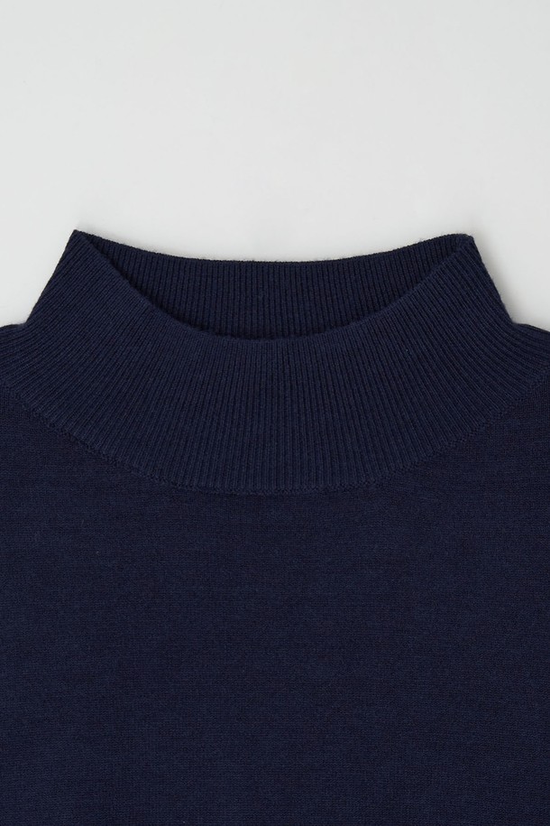 EZIO - 스웨터 - Standard Fit Basic Half-Turtleneck_Navy